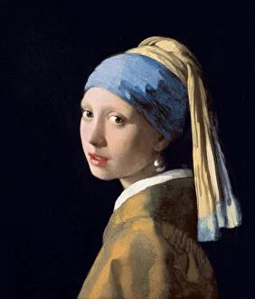 Head And Shoulders Collection: Girl with a Pearl Earring, c. 1665-6 (oil on canvas)