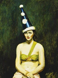 Walt Kuhn Gallery: Girl in Pierrots Hat, 1940 (oil on canvas)