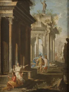 Girl Reading at Corinthian Temple, c.1710 (oil on canvas) Girl Reading at Corinthian Temple, c.1710 (oil on canvas)