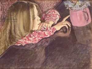 Girl with a Vase of Flowers, 1902 (pastel on paper) Girl with a Vase of Flowers, 1902 (pastel on paper)