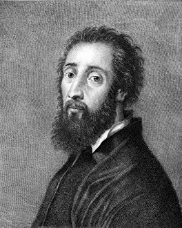 Giulio Romano, Italian painter and architect (engraving) Giulio Romano, Italian painter and architect (engraving)