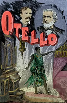 Colorised Gallery: Giuseppe Verdis opera Othello, 1887 (poster)