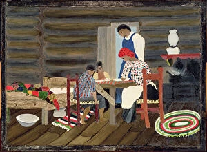 Log Cabin Gallery: Giving Thanks, c.1942 (oil on panel)