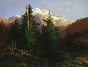 Glacier, Rosen Lanigletscher, 1854 (oil on canvas) Glacier, Rosen Lanigletscher, 1854 (oil on canvas)