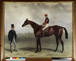 The Gladiator racehorse in 1865 Painting by Harry Hall (ca. 1813-1882). 1865 The Gladiator racehorse in 1865 Painting by Harry Hall (ca. 1813-1882). 1865