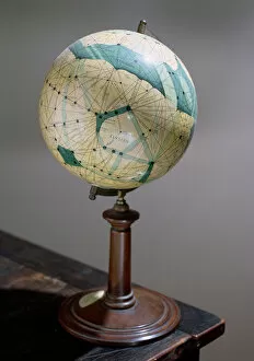 Mapped Gallery: Globe of the planet Mars, made 1903-09