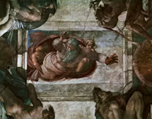 God Separating the Waters, detail from the Sistine Chapel ceiling, 1508-12 (fresco)