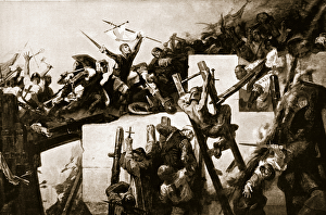 Godfrey de Bouillon at the Siege of Jerusalem (litho) Godfrey de Bouillon at the Siege of Jerusalem (litho)