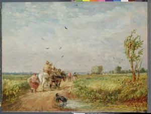 Going to the Hayfield, 1853 (oil on millboard) Going to the Hayfield, 1853 (oil on millboard)