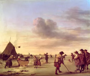 Golfers on the Ice near Haarlem, 1668 (panel) Golfers on the Ice near Haarlem, 1668 (panel)