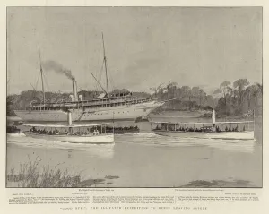 'Good Bye!', the Ill-fated Expedition to Benin leaving Sapele (engraving) 'Good Bye!', the Ill-fated Expedition to Benin leaving Sapele (engraving)