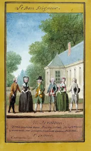 The Good Lord Illustration of a series of proverbs. Watercolour by Louis Carrogis dit The Good Lord Illustration of a series of proverbs. Watercolour by Louis Carrogis dit