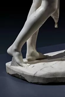 L Ottocento Gallery: The three Graces, detail of legs and feet, 1812-17 (marble)