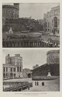 The Grand Military Tattoo rehearsed for the Jubilee at Windsor Castle (engraving)