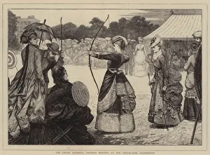 The Grand National Archery Meeting at the Shrublands, Leamington (engraving) The Grand National Archery Meeting at the Shrublands, Leamington (engraving)