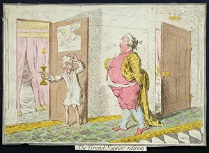 The Grand-Signior Retiring, published by Hannah Humphrey in 1796 (hand-coloured etching)
