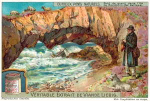 Granite bridge on the island of Bornholm in the Baltic (chromolitho) Granite bridge on the island of Bornholm in the Baltic (chromolitho)