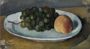 Grapes and Peach on a Plate, 1877-79 (oil on canvas) Grapes and Peach on a Plate, 1877-79 (oil on canvas)