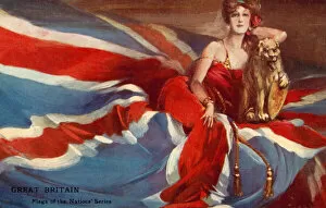 English Rose Gallery: Great Britain, Flags of the Nations Series (colour litho)