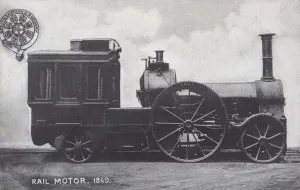 Great Eastern Railway rail motor, 1849 (b/w photo) Great Eastern Railway rail motor, 1849 (b/w photo)