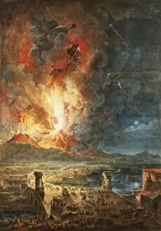 The Great Eruption of Mt. Vesuvius (w/c)