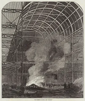 The Great Exhibition Building, the Transept by Night, the 'Bonfire' (engraving) The Great Exhibition Building, the Transept by Night, the 'Bonfire' (engraving)