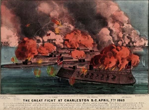 The great fight at Charleston S.C. April 7th 1863, pub