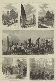 Pearl Street Gallery: The Great Fire at Boston (engraving)