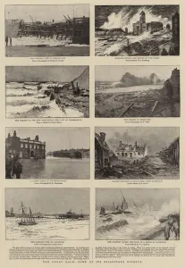 Ketch Gallery: The Great Gale, some of its Disastrous Effects (litho)