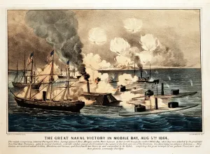 Great Naval Victory in Mobile Bay, Aug. 5th 1864, pub. 1864, Currier & Ives Great Naval Victory in Mobile Bay, Aug. 5th 1864, pub. 1864, Currier & Ives