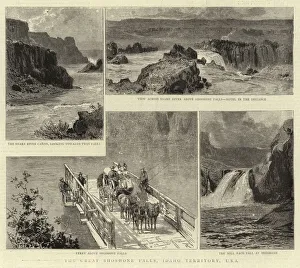The Great Shoshone Falls, Idaho Territory, USA (engraving) The Great Shoshone Falls, Idaho Territory, USA (engraving)