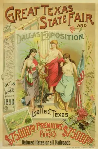 Great Texas State Fair Poster, 1890 (colour litho) Great Texas State Fair Poster, 1890 (colour litho)