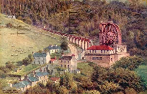 The Great Wheel, Laxey, Isle of Man (colour litho) The Great Wheel, Laxey, Isle of Man (colour litho)