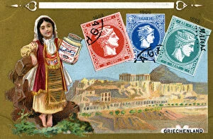 Hellenic Gallery: Greek Postage Stamps, 1897 (colour litho)
