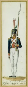 Grenadier of the Guard of Alexander I (1777-1825) during a visit to France in 1814 Grenadier of the Guard of Alexander I (1777-1825) during a visit to France in 1814