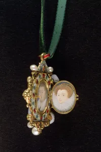 The Gresley Jewel, with miniature portraits of Sir Thomas Gresley The Gresley Jewel, with miniature portraits of Sir Thomas Gresley
