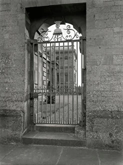 English Baroque Architecture Collection: Grimsthorpe Castle, view of the exterior through a side gate