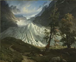 Panoramic View Gallery: The Grindelwald Glacier, 1838 (oil on canvas)