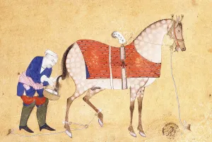 A Groom with a Horse, 1694 (gouache and gold paint on paper) A Groom with a Horse, 1694 (gouache and gold paint on paper)