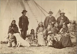 Group about Fort Laramie, Dakota, 1868 (albumen print) Group about Fort Laramie, Dakota, 1868 (albumen print)