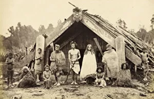 Group of Maoris, 1876 (albumen print)