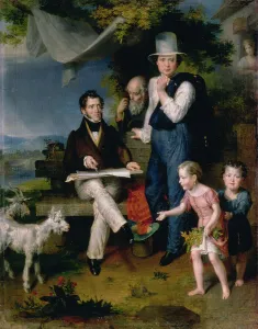 Group Portrait including the artist George Dawe (1781-1829) and a self portrait Group Portrait including the artist George Dawe (1781-1829) and a self portrait