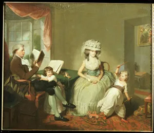 A group portrait of Mr. and Mrs. Hayward with their children, Mathilda and George, c A group portrait of Mr. and Mrs. Hayward with their children, Mathilda and George, c