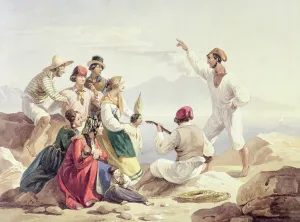 Group Wearing Neapolitan Costume, c.1827 (w/c on paper) Group Wearing Neapolitan Costume, c.1827 (w/c on paper)