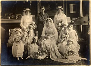 Group wedding portrait of Lady Blanche Cavendish and Colonel Ivan Murray Guards Chapel Group wedding portrait of Lady Blanche Cavendish and Colonel Ivan Murray Guards Chapel