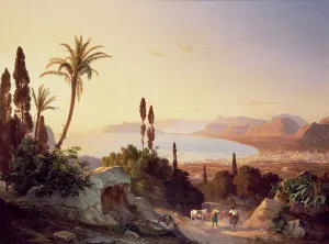 Gulf of Palermo, looking towards Cape Zafferano, c.1845 (oil on canvas) Gulf of Palermo, looking towards Cape Zafferano, c.1845 (oil on canvas)