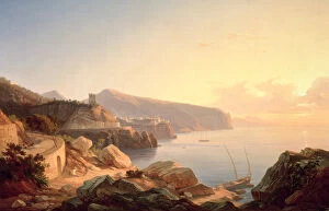 Images Dated 3rd July 2007: The Gulf of Sorrento, near Vico, c.1855 (oil on canvas)
