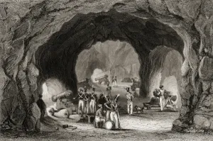 Gun Emplacements, St Georges Hall, Gibraltar (engraving) Gun Emplacements, St Georges Hall, Gibraltar (engraving)