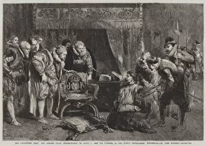 The Gunpowder Plot, Guy Fawkes being interrogated by James I and his Council in the King's Bedchamber