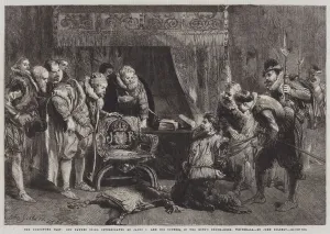 The Gunpowder Plot, Guy Fawkes being interrogated by James I and his Council in the King's Bedchamber The Gunpowder Plot, Guy Fawkes being interrogated by James I and his Council in the King's Bedchamber